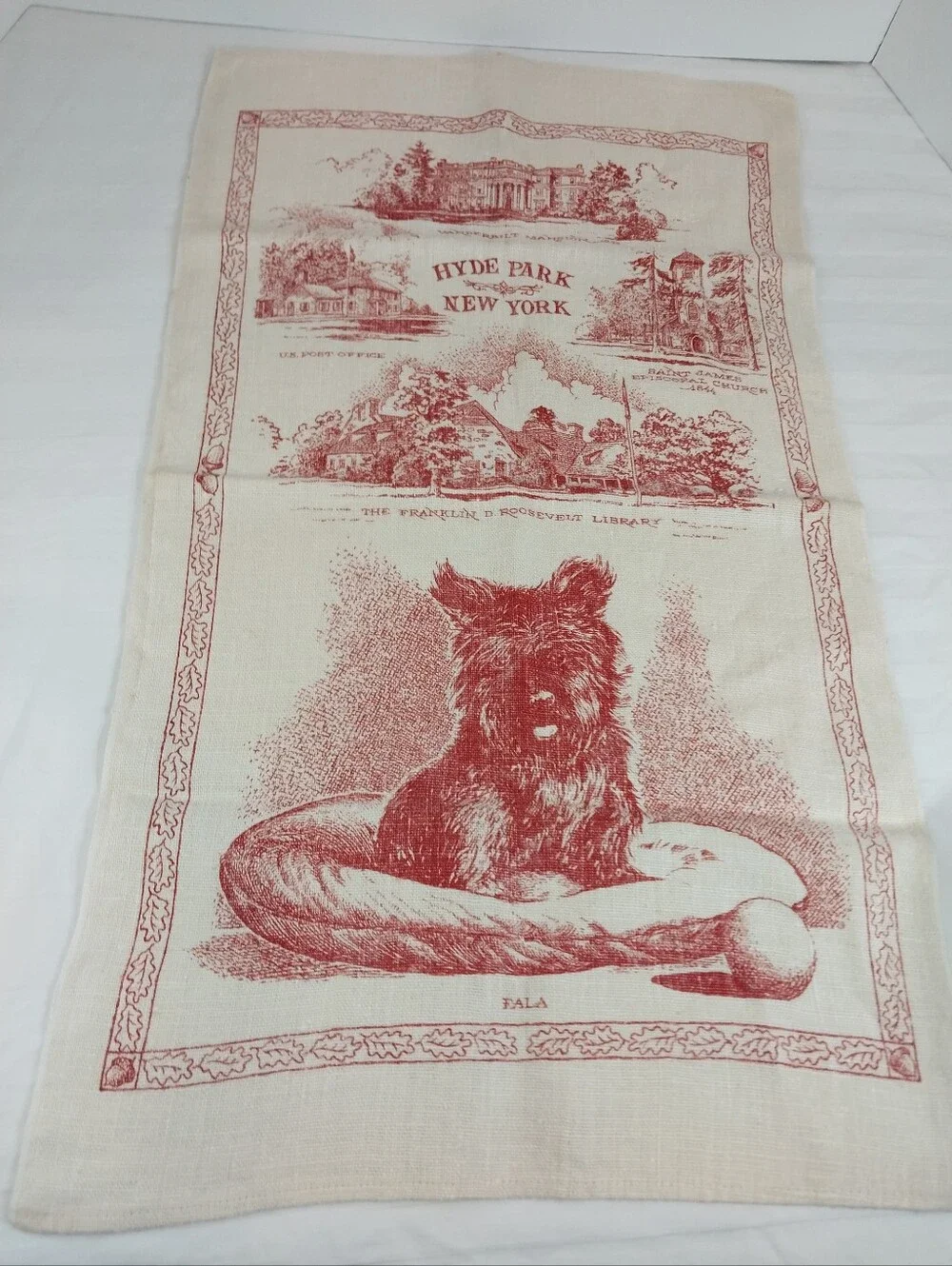 Vintage Kay Dee Hyde Park New York tea towel